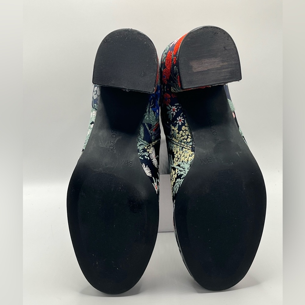 Indigo Rd Floral Embroidered Block Heel Boho Ankle Boots Bootie – Women's 6.5M - Picture 7 of 7